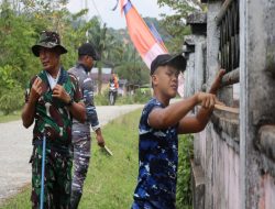 Pelihara Lingkungan Sekolah: Satgas TMMD Beraksi di SD Negeri 001 Gema