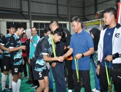 Digelar Meriah, Bersama Dandim 0313/KPR, Pj Sekda Kampar Menutup Secara Resmi Open Turnamen Futsal Dandim Cup I