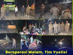 Beroperasi Malam, Tim Yustisi Kabupaten Kampar Hentikan Aktifitas Pertambangan Galian C di Desa Koto Tibun