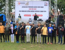 Car Free Day Di Taja Bawaslu Kampar, Pj Bupati Hambali  Berpesan Mari Sama – Sama Kita Ciptakan Pemilu Yang Damai