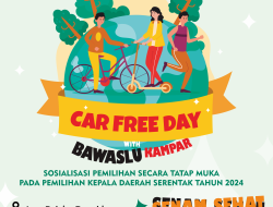 Bawaslu Kampar Gelar Car Free Day di Lapangan Pelajar