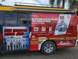 Demi Terwujudnya Pilkada Damai, Satbinmas Polres Kampar buat inovasi Pasang  Stiker himbauan di Mobil Operasional