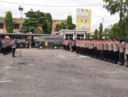 Polres Kampar Pam Kampanye Akbar Paslon Nomor Dua di Lapangan Merdeka