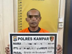 Polres Kampar Ringkus Pelaku Pencabulan dan Persetubuhan Anak Dibawah Umur, Tersangka Dikenal Dekat Korban
