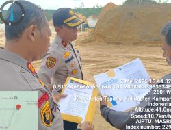 Polsek Tapung Telusuri Informasi Tambang Pasir Ilegal, Temukan Aktivitas Pertambangan Berizin Milik PT Hamka Maju Karya