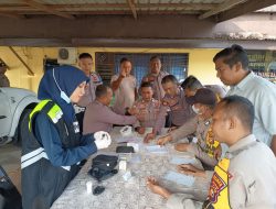 Sidokkes Polres Kampar Periksa Kesehatan Personel Polsek Bangkinang Barat,  Berikan Edukasi Pola Hidup Sehat