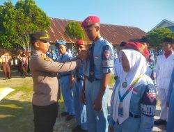 Kapolsek Tambang Lantik Pengurus PKS SMPN 7,  Sosialisasikan Bahaya Narkoba untuk Generasi Muda