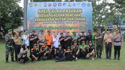 Apel Gelar Pasukan Kesiapsiagaan Kebakaran Hutan dan Lahan Kabupaten Kampar: Komitmen Bersama Cegah Bencana