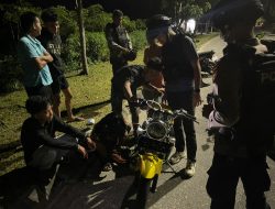 Tak Henti Meski Hujan, Tim Raga Polres Kampar Patroli Jaga Kamtibmas