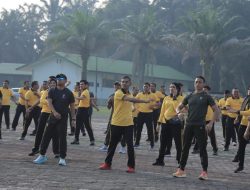 Solidaritas TNI-Polri dan Forkopimda Kampar: Olahraga dan Penghijauan di Hari Bhayangkara!
