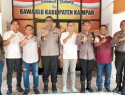 Kapolres Kampar Jalin Silaturahmi dengan Bawaslu Kampar, Jaga Stabilitas Kamtibmas Jelang Pemilu 2029