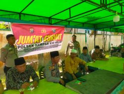 Kapolsek Kampar Kiri Hilir Gelar Jumat Curhat, Dengar Aspirasi dan Beri Himbauan di Kelurahan Sungai Pagar