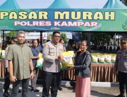 Polres Kampar dan Bulog Kampar Sukses Gelar Pasar Murah, Distribusikan 4 Ton Beras untuk Masyarakat Bangkinang Kota