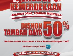 PLN Hadirkan Diskon Tambah Daya 50% Sambut HUT ke-80 RI