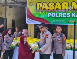 Kapolres Kampar Tinjau Langsung Pasar Murah di Polsek Tambang, 2 Ton Beras Dijual dengan Harga Terjangkau