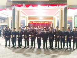 Kapolres Kampar, Wabup, dan Dandim Pimpin Upacara Taptu, Lepas Pawai Obor Semarakkan HUT RI ke-80