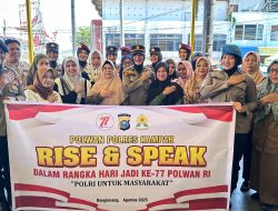 “‘Rise and Speak’ Polwan Kampar Bikin Pasar Bangkinang Bergetar! Suarakan Perlindungan Perempuan & Anak, Bukti Polwan Peduli!