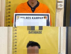 Terekam CCTV Bongkar Kotak Infak, Dua Remaja Diamankan Polres Kampar