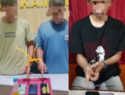 Polsek Kampar Kiri Tangkap Tiga Pelaku Narkoba di Dua TKP