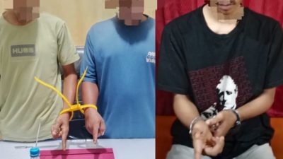 Polsek Kampar Kiri Tangkap Tiga Pelaku Narkoba di Dua TKP