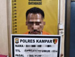 Polres Kampar Tangkap Pelaku Judi Togel Online di Desa Kualu Nenas