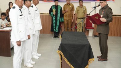 Wakili Bupati, Lukmansyah Badoe  Lantik Pj Kepala Desa Pulau Permai, Mentulik, dan Sekijang