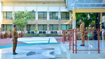 Bupati Kampar Pimpin Apel Gabungan, Tampilkan pelayanan yang Ramah, Humanis dan Ikhlas Kepada Masyarakat