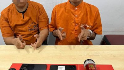 Polsek Kampar Tangkap Dua Pelaku Narkoba di Desa Bukit Ranah