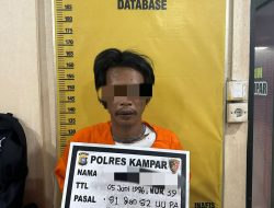 Polres Kampar Tangkap Ayah Tiri Cabuli Anaknya Sejak Usia 6 Tahun