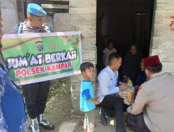 Kapolsek Kampar Pimpin Jumat Barokah di Tanjung Rambutan