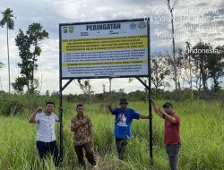 Tegas! Polsek Tambang Kembali Pasang Larangan Kegiatan di Areal Bekas Karhutla