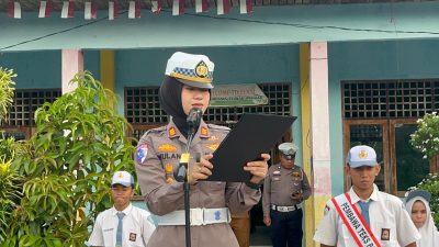 SMK N 1 Kuok ‘Hijau’ dengan Green Policing Satlantas Polres Kampar, Kapolres: ‘Bangun Generasi Sadar Hukum dan Cinta Alam
