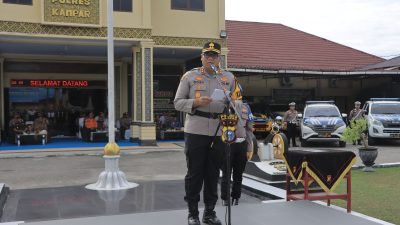 Kapolres Kampar Pimpin Apel Gelar Pasukan Ops Zebra Lancang Kuning 2025 di Polres Kampar