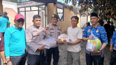 Pulau Jambu ‘Bangkit’ dari Kebakaran, Upika Kampar ‘Ulurkan Tangan’, Kapolsek: ‘Ringankan Beban Saudara