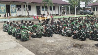 BNK Kampar Gelar Sosialisasi P4GN untuk Prajurit Yonif TP 898 / Pancalang Cakti
