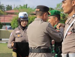 Kampar Siaga Nataru, Polres Gelar Apel Operasi Lilin Lancang Kuning, Pimpinan Apel: ‘Sukses Layani Masyarakat Tanggung Jawab Bersama