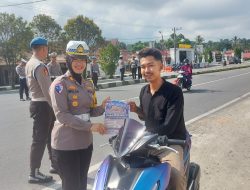 Satlantas Polres Kampar Tegur Ramah, Keselamatan Lalu Lintas dengan Sentuhan Humanis