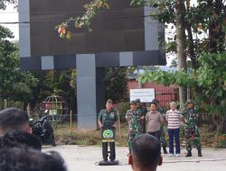 Sinergi TNI, Polri, dan Pemda Bersihkan Taman Kota Bangkinang demi Lingkungan Sehat
