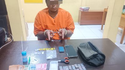 Polsek XIII Koto Kampar Tangkap Pelaku Narkoba di Rumah Kosong Sedang Menunggu Pembeli