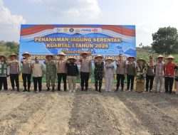 Polres Kampar Gelar Penanaman Jagung Serentak Awali Tahun 2026 Demi Mendukung Program Swasembada Pangan Nasional