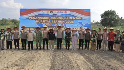 Polres Kampar Gelar Penanaman Jagung Serentak Awali Tahun 2026 Demi Mendukung Program Swasembada Pangan Nasional