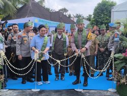 Kapolri-Titiek Soeharto Resmikan-Groundbreaking 110 Jembatan Merah Putih Presisi Riau