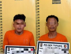 Polsek Tapung Tangkap Dua Pelaku Curanmor Dua Motor Diamankan