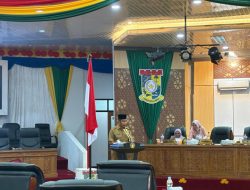 Bupati dan Wabup Kampar, Hadiri Rapat Paripurna Pengesahan 6 Ranperda
