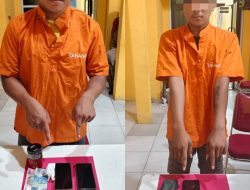 Polsek Tapung Hilir Tangkap Dua Pelaku Narkoba, Puluhan Paket Narkoba Ikut di Sikat