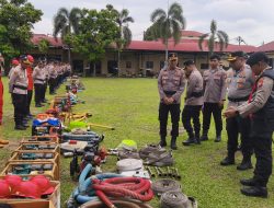 Kapolres Kampar Pimpin Apel Karhutla, 27 Unit Peralatan Siap Siaga, Tidak Ada yang Rusak