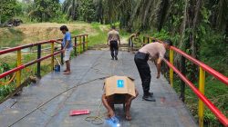 Progres Pembangunan Jembatan Sei Silam Capai 65%, Hari Ke-11 Fokus Pengecatan dan Pemasangan Lantai Besi