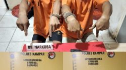 Satresnarkoba Polres Kampar Tangkap Empat Pelaku Narkoba di TAMBANG