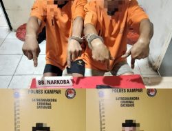 Satresnarkoba Polres Kampar Tangkap Empat Pelaku Narkoba di TAMBANG