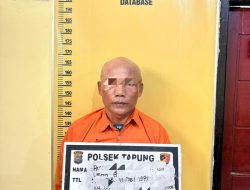 Polsek Tapung Tangkap Warga Muara Mahat Baru, Sita 29 Paket Shabu